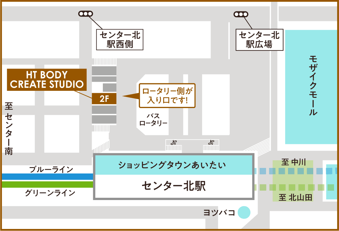 センター北店詳細地図